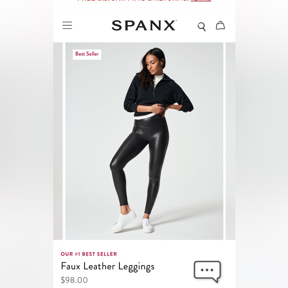 Spanx faux leather leggings